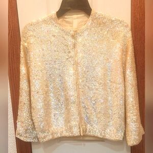 1950's Vintage Fully Sequined Knit Sweater